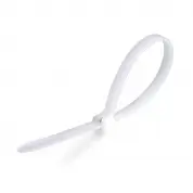 КСЗ Кабельные стяжки с зубом из нержавеющей стали, цвет: белый