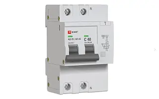 Дифференциальный автомат АД-2 S 40А/100мА (хар. C, AC, электронный) 6кА EKF PROxima