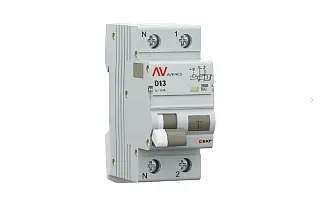 Дифференциальный автомат DVA-10 1P+N 13А (D) 300мА (A) 10кА EKF AVERES