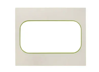 Стокгольм Рамка для розетки 2-местная белая с линией цвета зеленый EKF PROxima