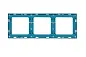 Стокгольм Рамка 3-местная белая с линией цвета синий EKF PROxima