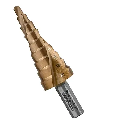 СВЕРЛО СТУПЕНЧАТОЕ КОБАЛЬТ Р6М5К5 4х20, VERTEXTOOLS
