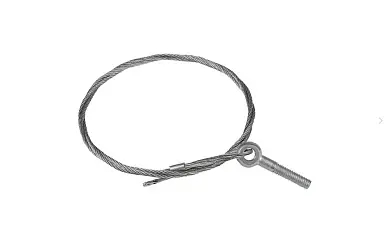 Трос стальной с рым-болтом М6 1 м (2 мм) EKF