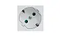 Розетка 45х45 PRO с заземлением, 45 градусов, белая EKF