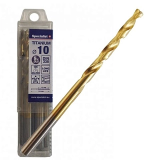 Сверло по металлу 10мм титан 5шт