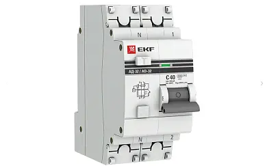 АД-32 1P+N 40А (С) 100мА тип (АС) эл. 4,5кА EKF PROxima
