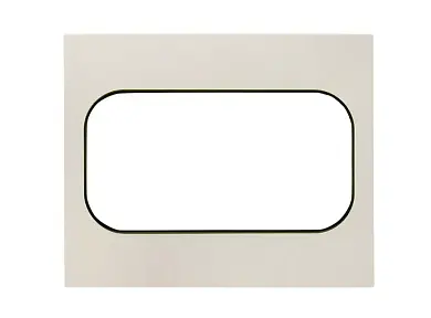 Стокгольм Рамка для розетки 2-местная белая с линией цвета черный EKF PROxima