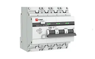 АД-32 3P+N 63А (С) 100мА тип (А) эл. 4,5кА EKF PROxima