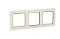 Стокгольм Рамка 3-местная белая с линией цвета шампань EKF PROxima
