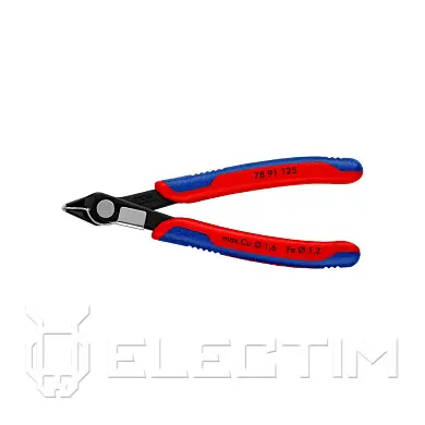 Бокорезы прецизионные Electronic Super Knips®, L-125 мм, твёрдость кромок 64 HRC, чёрные (KNIPEX)