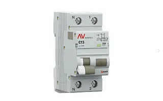 Дифференциальный автомат DVA-10 1P+N 13А (C) 100мА (AC) 10кА EKF AVERES