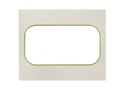 Стокгольм Рамка для розетки 2-местная белая с линией цвета зеленый EKF PROxima