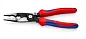 Клещи электромонтажные, 6-в-1, защёлка-"собачка", хром., L-200 мм, обливные рукоятки (KNIPEX)