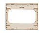 Стокгольм Рамка для розетки 2-местная белая с линией цвета шампань EKF PROxima