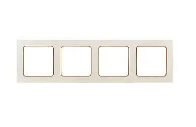 Стокгольм Рамка 4-местная белая с линией цвета шампань EKF PROxima