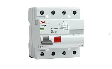Устройство защитного отключения DV 4P 100А/300мА (A) EKF AVERES