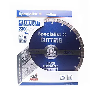 Алмазный отрезной диск 230х22,2 (сегмент 10мм) по бетону и камню Профи