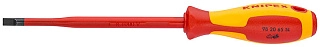 Отвертка SL5.5x1.0 шлицевая Slim VDE 1000V, длина стержня 125 мм, L-232 мм (KNIPEX)