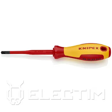 Отвёртка PlusMinus Pozidriv PZ/S 2 Slim VDE 1000V, длина стержня 100 мм, L-212 мм (KNIPEX)