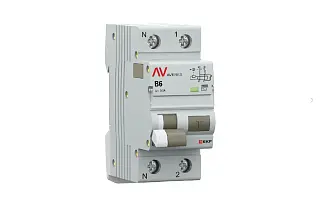 Дифференциальный автомат DVA-10 1P+N 6А (B) 300мА (AC) 10кА EKF AVERES