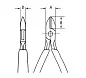 Бокорезы для электроники, круглая головка, мал. фаска, с зажимом, L-115 мм, 2-комп. рукоятки (KNIPEX)