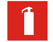 Знак наклейка F04 "Огнетушитель" (200х200) EKF