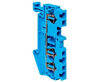 Колодка клеммная пружинная JXB-ST-2.5 31А 3 вывода синяя EKF