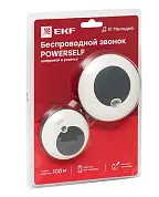 Звонок беспр. в розетку Powerself (230В, бел.-сер. 51 мелод. с индик. 4 ур.) EKF