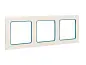 Стокгольм Рамка 3-местная белая с линией цвета синий EKF PROxima