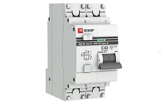 АД-32 1P+N 63А (С) 100мА тип (А) эл. 4,5кА EKF PROxima