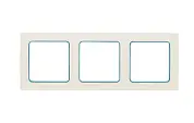 Стокгольм Рамка 3-местная белая с линией цвета синий EKF PROxima