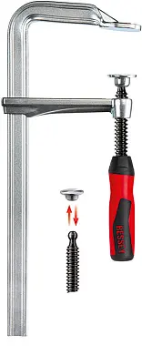 Струбцина цельнометаллическая 300/140, 6 кН, 2К ручка BESSEY
