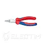 Круглогубцы, губки D3x30 мм, L-160 мм, хром., 2-комп. рукоятки (KNIPEX)