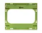 Стокгольм Рамка для розетки 2-местная белая с линией цвета зеленый EKF PROxima