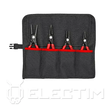 Набор щипцов прецизионных для внутренних и внешних стопорных колец, 4 предмета (KNIPEX)