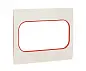 Стокгольм Рамка для розетки 2-местная белая с линией цвета красный EKF PROxima
