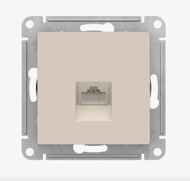 ШЭ Атлас Роз.телеф. с/у RJ11, (б/рамки, беж) ATN000281 