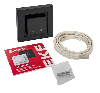 Термостат для теплых полов электронный черный 16 A 230В EKF