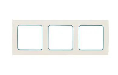 Стокгольм Рамка 3-местная белая с линией цвета синий EKF PROxima