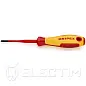 Отвёртка PlusMinus Pozidriv PZ/S 1 Slim VDE 1000V, длина стержня 80 мм, L-187 мм (KNIPEX)