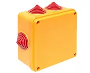 Коробка огнестойкая 100х100х50мм IP55, 3 двойных клеммника 1,5-10 мм2 EKF