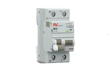 Дифференциальный автомат DVA-10 1P+N 13А (B) 100мА (AC) 10кА EKF AVERES