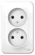 BLANCA О/У РОЗЕТКА двойная без заземл. без шт. ИЗОЛ.ПЛ., 16А, 250В, БЕЛЫЙ