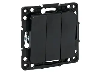 Стокгольм Механизм Выключателя 3-кл. 10А черный EKF PROxima