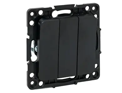 Стокгольм Механизм Выключателя 3-кл. 10А черный EKF PROxima