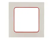 Стокгольм Рамка 1-местная белая с линией цвета красный EKF PROxima