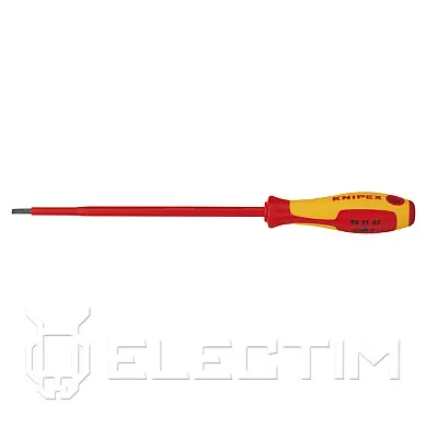 Отвертка SL4.5x0.8 шлицевая VDE 1000V, длина стержня 180 мм, L-287 мм (KNIPEX)