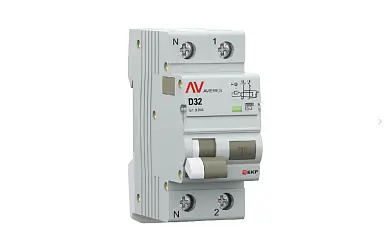 Дифференциальный автомат DVA-10 1P+N 32А (D) 30мА (AC) 10кА EKF AVERES