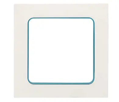 Стокгольм Рамка 1-местная белая с линией цвета синий EKF PROxima