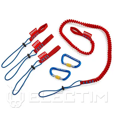 Набор для фиксации инструмента,  стропа, три адаптера, два карабина (KNIPEX)